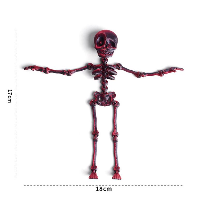 1Pc Magnetic Poseable Skull Fridge Magnet Funny Halloween Gift Easter Kitchen & Dining Decor Home Accessory, Quirky Decor