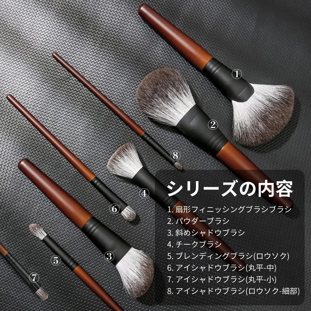 Luxurious Silver Fox Makeup Natural Easy to Wooden Finishing Powder Loose Powder Face Suitable for Professionals and Beginners Y-KINZ Brush, Bristle,