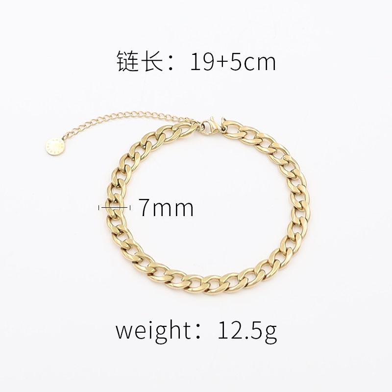 Personalized Metal Wind 18K Gold Titanium Steel Jewelry Bracelet Fashionable And Simple Nk Chain Jewelry Does Not Fade