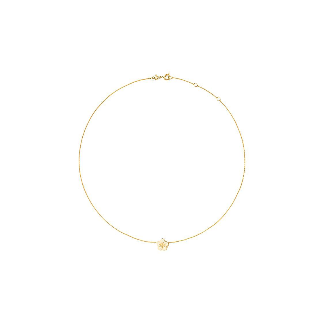 Tory Burch Kira Floral Fashion Versatile Trendy Necklace Women necklace Gold White 147287-701 Gold/White,F