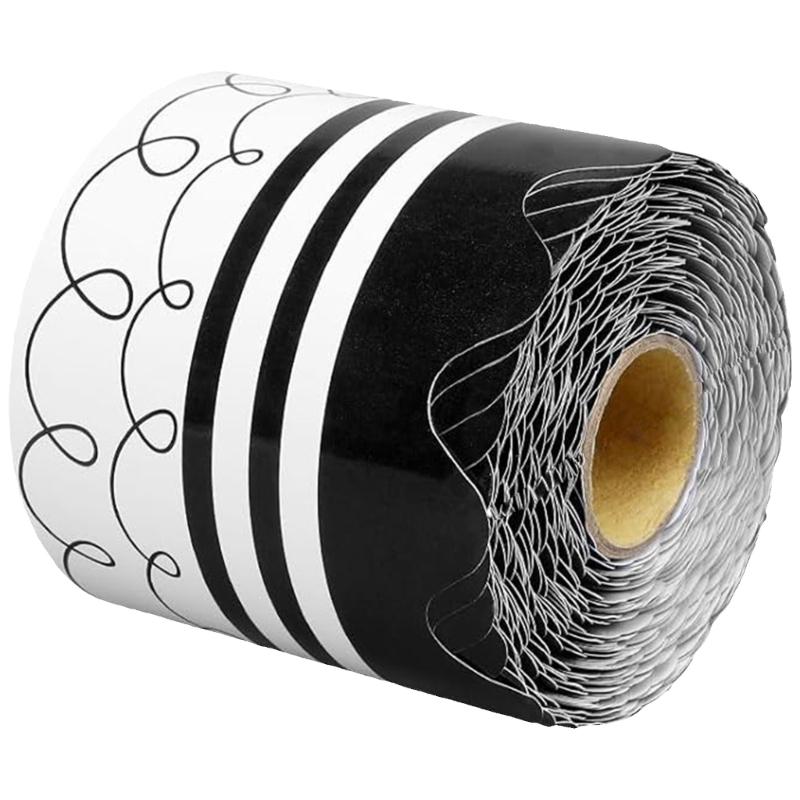 Musical Notes Bulletin Border Trim Scalloped Border Trim Black Waves Classroom Borders Border Sticker School Supplies