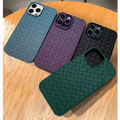 Ultra Thin Braide Weave Skin Phone Case For Iphone 14 12 11 13 Pro Max Xr X Xs 7 8 Plus Soft Tpu Cover