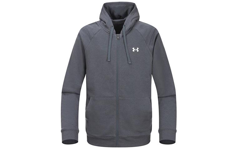 Under Armour Rival Jackets Men s Gray Hooded Moderate Other 1357106-012 M