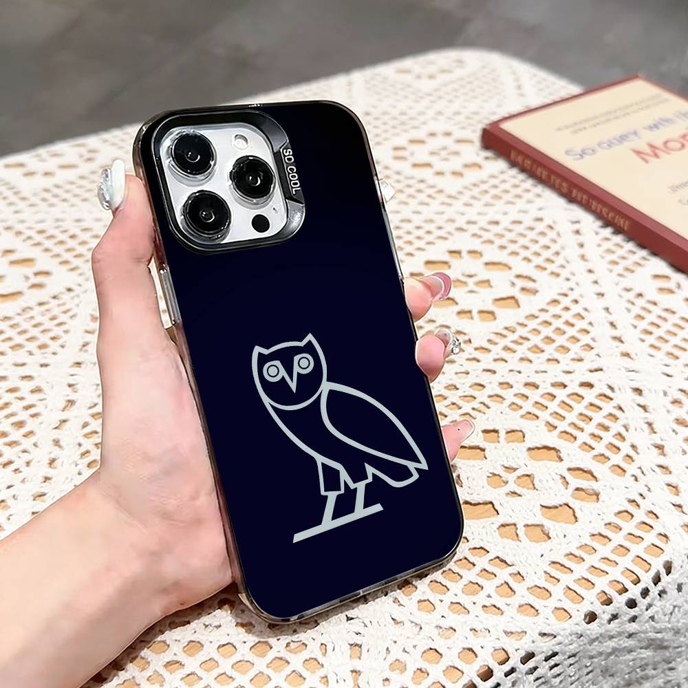 D-Drake OvO OWL Phone Case For iPhone 17,16,15,14,13,12,11 Plus,Pro Max,XS,Colored silver phone case