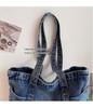 Women's Large Canvas Denim Tote - Lightweight and Versatile Shopping or Student Bag