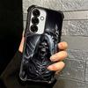 Death Grim Reaper Skull Scythe Plating Phone Case For Samsung A17 A07 A37 A57 A16 A56 A15 A55 A14 A54 A13 A53 A26 A36 A25 A35 A2