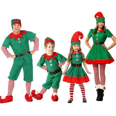 Children and Adults Christmas Elf Costumes Santa Claus Costume Sets Halloween Cosplay Products