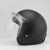 Motorcycle Vintage Half Face Helmet Retro German Chopper Cruiser Matte Black  Cascos Para  Dot Approvel