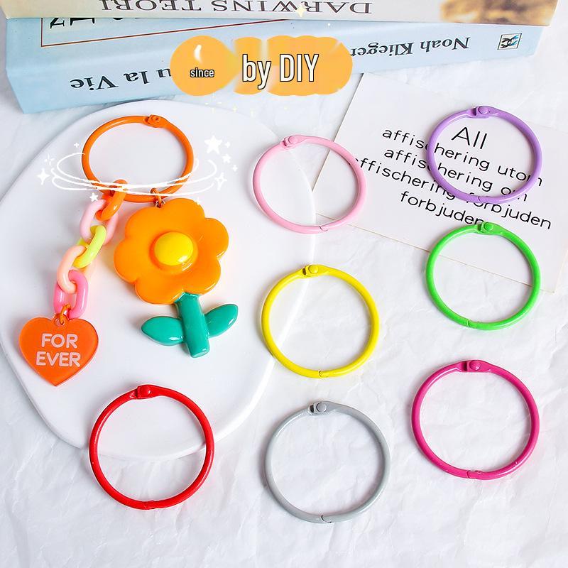 45mm Candy Color Open Card Ring for DIY Jewelry and Keychains