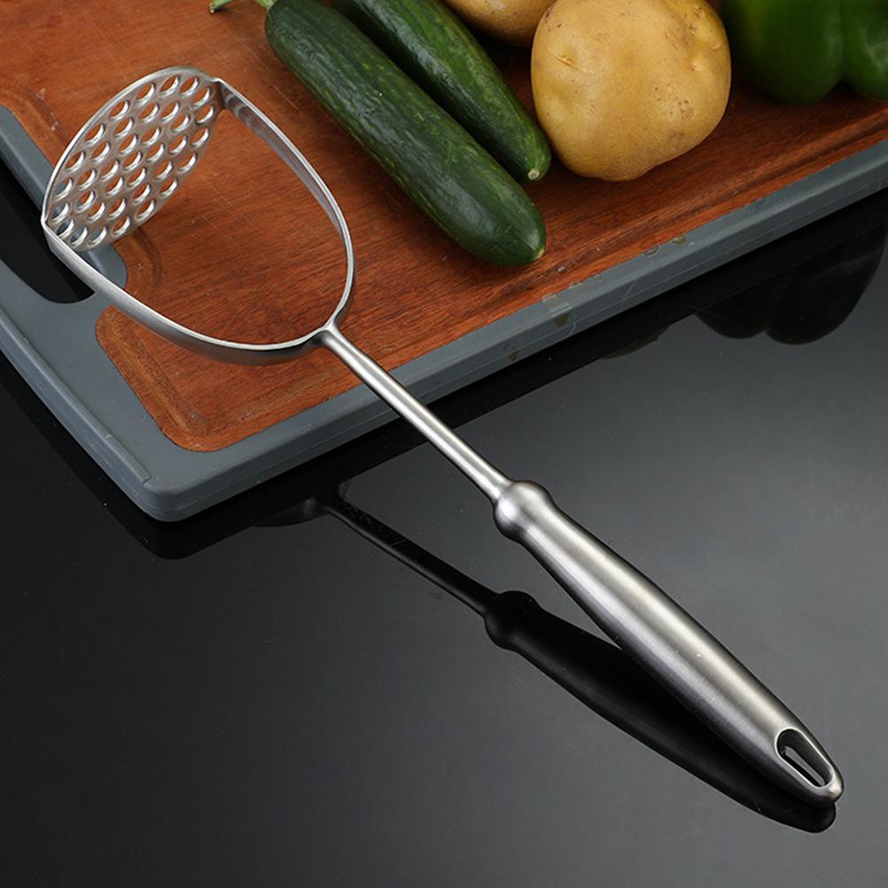 Manual 304 Stainless Steel Potato Masher Garlic Presser Kitchen Tool Fruit Vegetable Mash Avocado Smasher Pumpkins Crusher