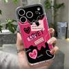 Silky Love Hearts Pattern Case For iPhone 17 Pro Max Coque iPhone 16 15 14 13 Pro Max 11 Clear TPU Silicone Soft Cover