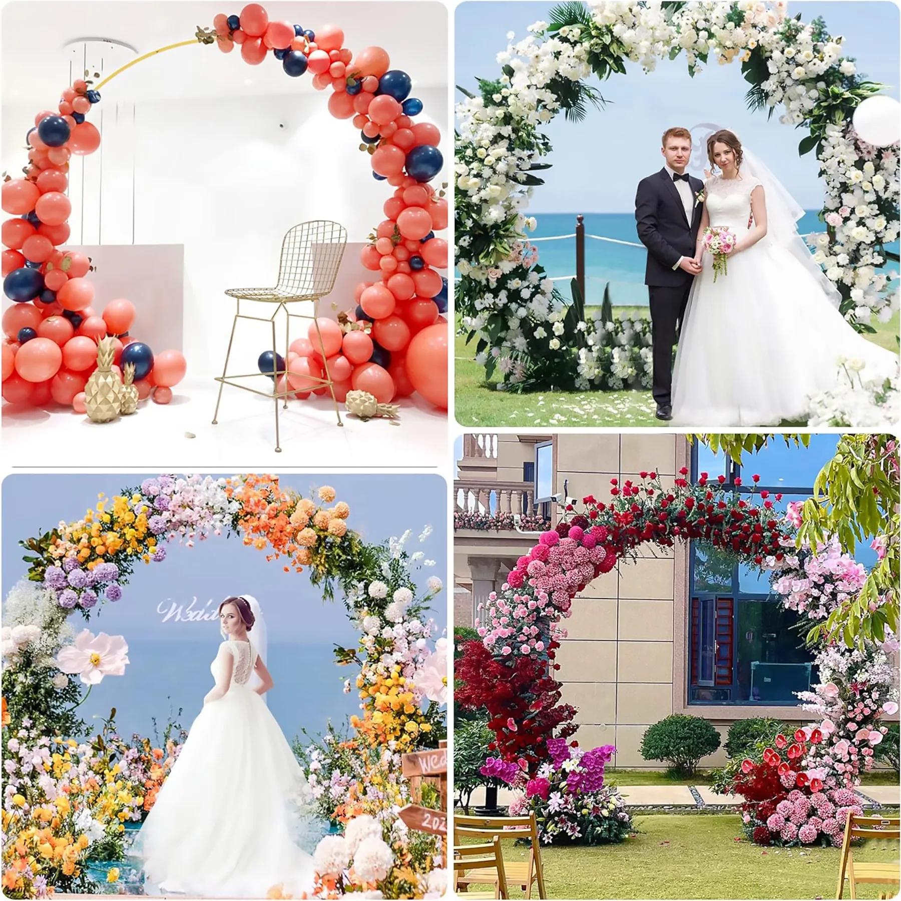 Gold Party Decor Arch Stand (1PCS) - 4FT/5FT/6FT/6.6FT/7.2FT, Balloon Frame & Backdrop Bracket for Weddings 120cm oro