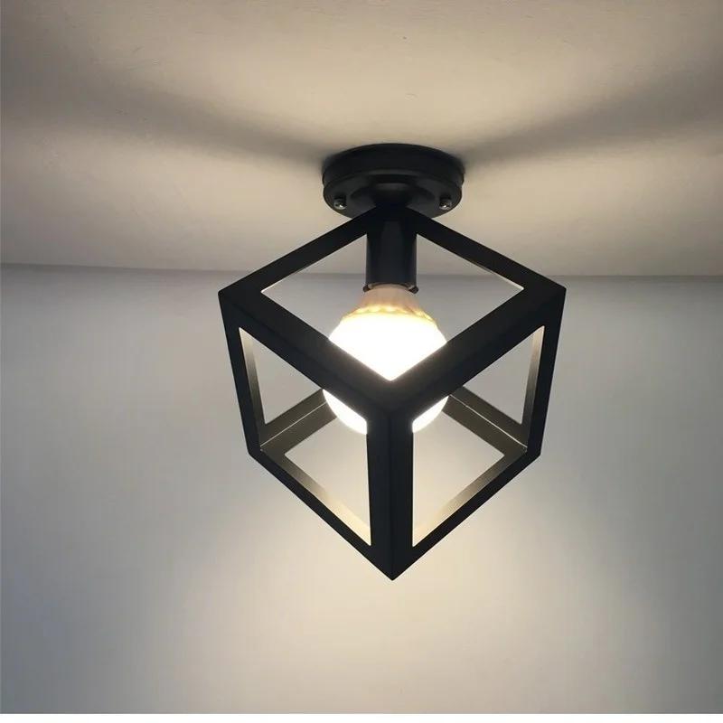 1PC Vintage Ceiling Lights Lamp Shade Lamp Holder Metal Cage Home Decor Pendant Light Decorations Chandelier(Not Include Bulbs)