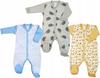 Aufklappbarer Strampler 3er-Pack 100% Baumwolle R 56 Klekle