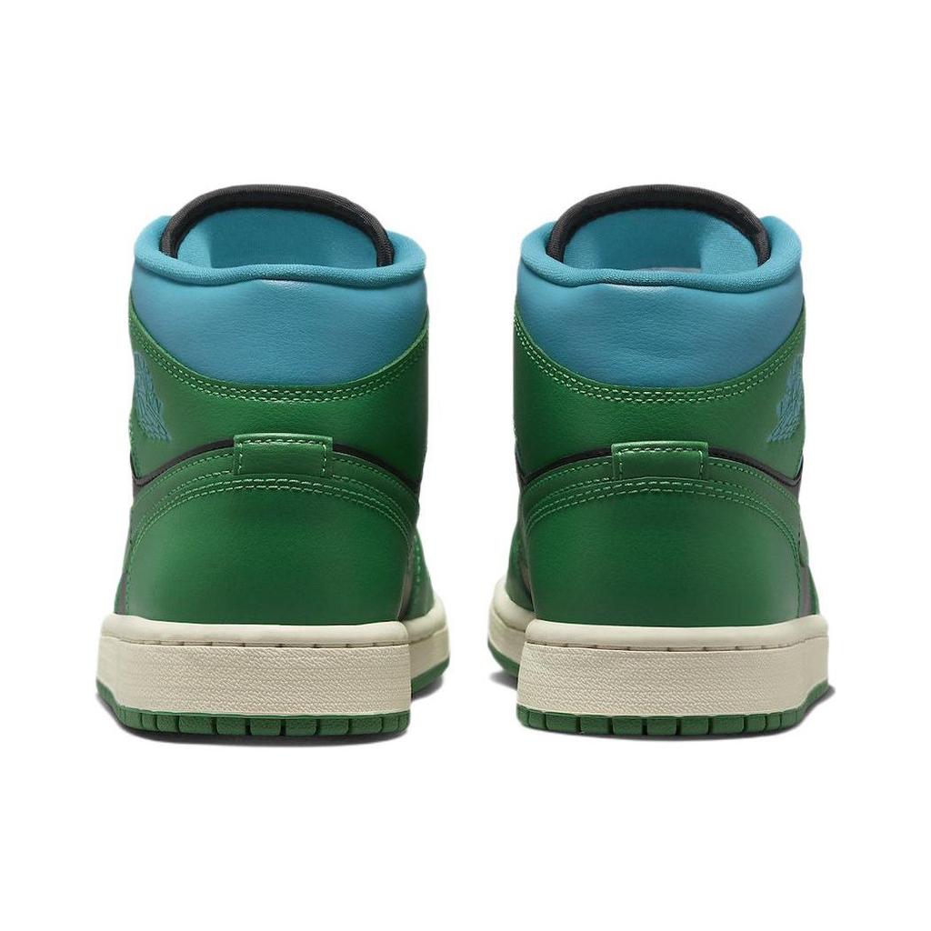 Sneakers da donna Air Jordan 1 Mid Lucky Green Aquatone Nere BQ6472-033