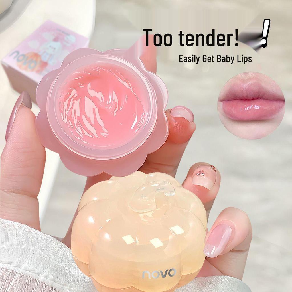 Novo White Pond Flower Lip Mask: Nourishes, Reduces Lip Lines, Prevents Dryness, Exfoliates, Moisturizes, and Hydrates.