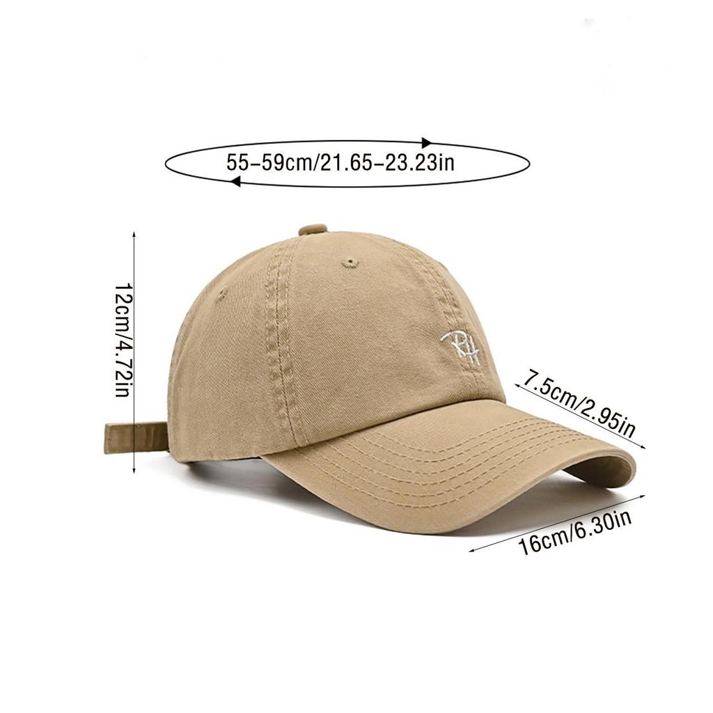 New Cotton Embroidery Letters Baseball Cap for Women Solid Color Adjustable Sunshade Hat Outdoor Hip Hop Sports Peaked Caps
