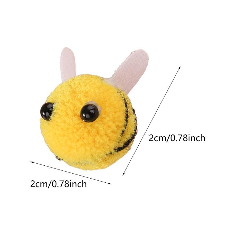 50Pcs Small Bees Decoration Felted Bumblebees Craft Balls For Art Craft Clothing Hat Bag And Baby Showers Decorations