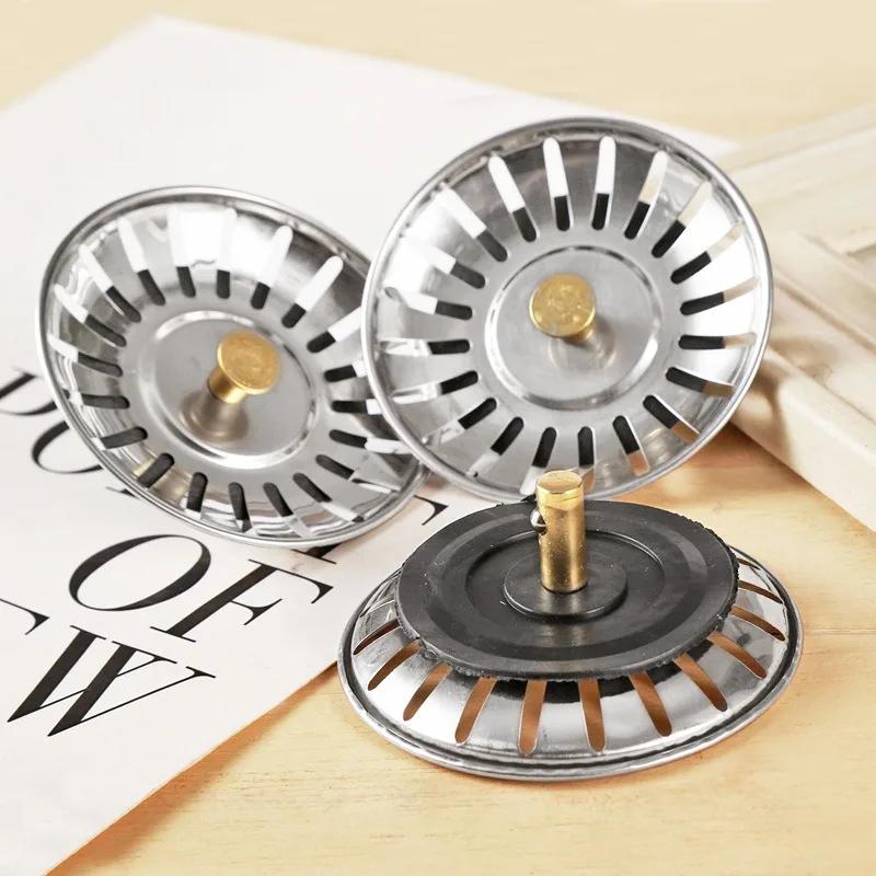 Kitchen Sink Sewer Strainer Basin Drain Stopper Stainless Steel Sink Waste Plug Filter Anti-clog Floor Drain Kitchen Accessories