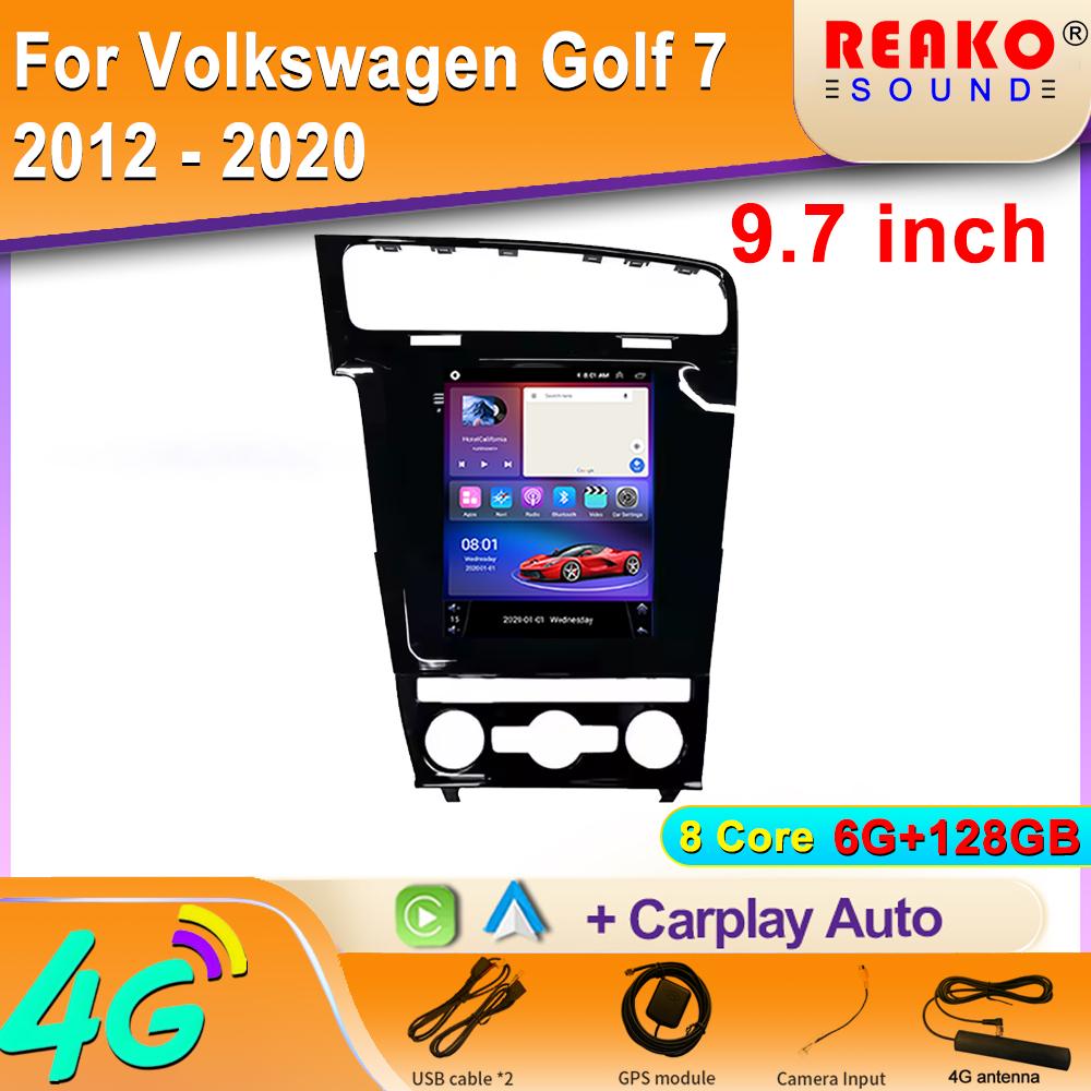 Carplay BT Android Dla Volkswagen Golf 7 2012 - 2020 Radio Samochodowe Nawigacja GPS Samochodowa Odtwarzacz Multimedialny Ekran Dotykowy 2din DVD