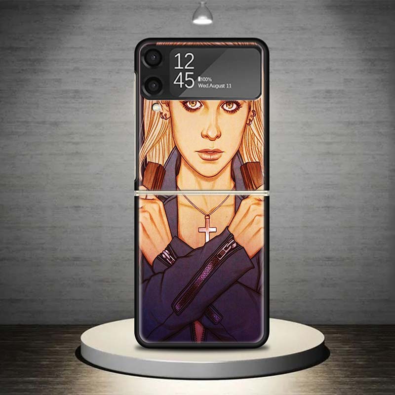 The Vampire Slayer Buffy Phone Case For Samsung Galaxy Z Flip 7 6 5 4 3 5G Shockproof Cover Z Flip7 Flip6 ZFlip5 Flip3 Flip4 Lux