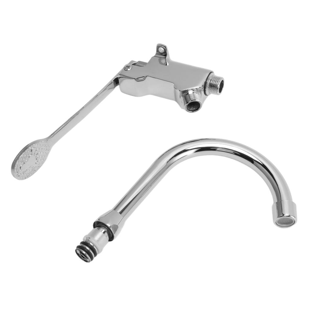 Fußpedal Steuerventil Wasserhahn Edelstahl Küchenspüle Wasserhahn Vertikaler Becken Schalter Wasserhahn