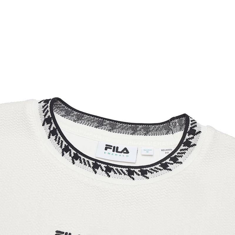 Fila Casual Fashion Long Sleeve Versatile T-Shirt Women Tops White F11W514203FWT