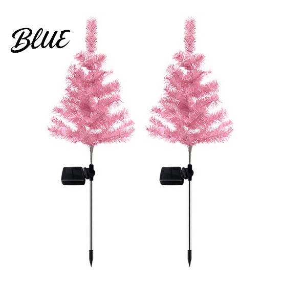 Outdoor IP65 Waterproof Crooked Lamp with Colorful Light for Stakes Automatic Dusk To Dawn Lights Solar Christmas Tree Garden Stake Lights