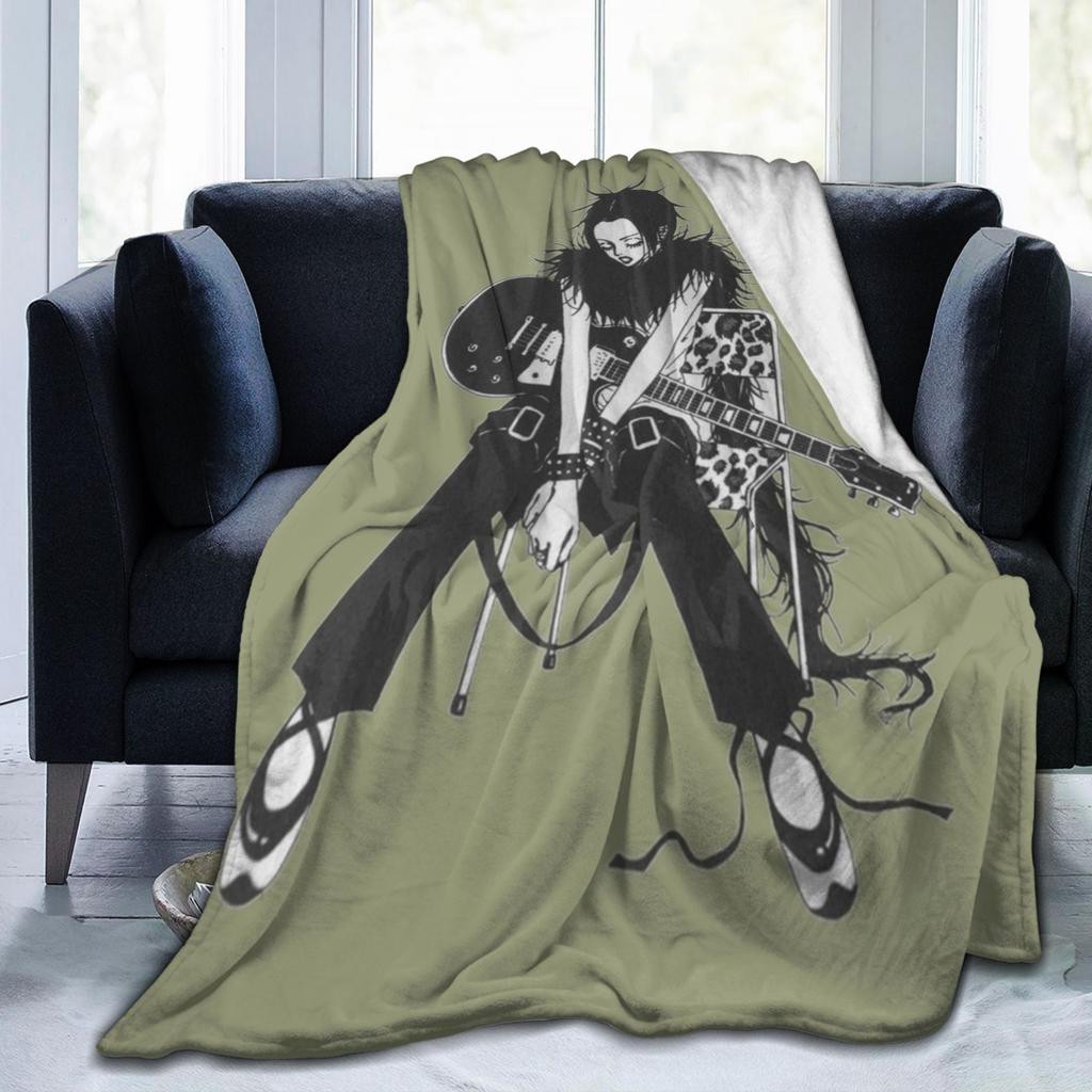Nana Osaki Klassischer Anime Gestrickte Decken Fleece Kawaii Singend Weiche Überwurfdecke für Bettwäsche Couch Schlafzimmer Steppdecke