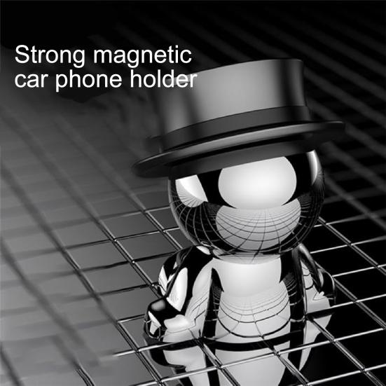 Praktický magnetický držák telefonu do auta Roztomilý padouch z nerezové hliníkové slitiny