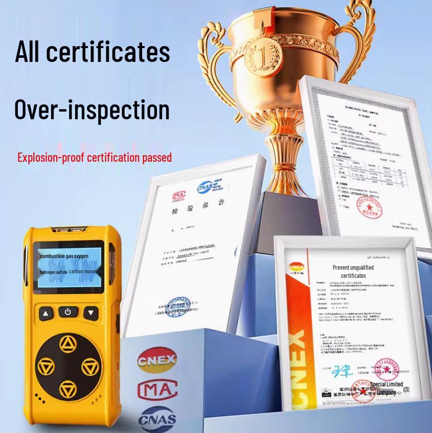 BTYQ-X-4 Gas Detector: Four-in-One with Imported Electrochemical Sensor and Pump Suction Alarm