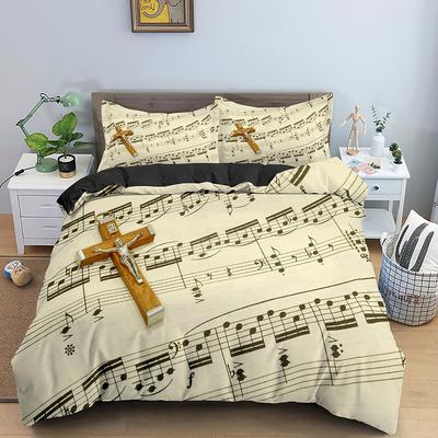 Simbolo Musicale Re Regina Copripiumino Tema Portamento Musicale Set Biancheria da Letto per Bambini Adolescenti Adulti Crocifisso 2/3pz Copripiumino Federa
