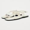 ZA Metal Decoration Pull Belt Flat Bottom Cover Toe Fashion Casual Sandals Cross Belt Toe Pinch Shoes