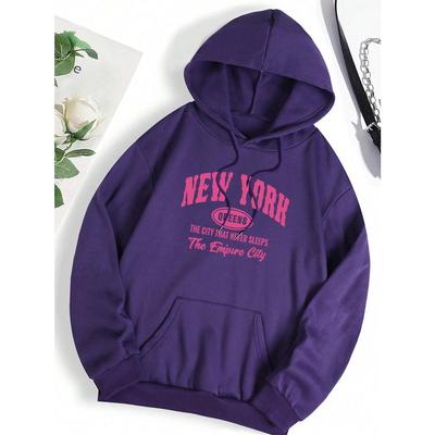 New York Queens De Stad Die Nooit Slaapt Hoodie Heren Dames Kleding Leuke O-Hals Hoodies Street Los Sweatshirt