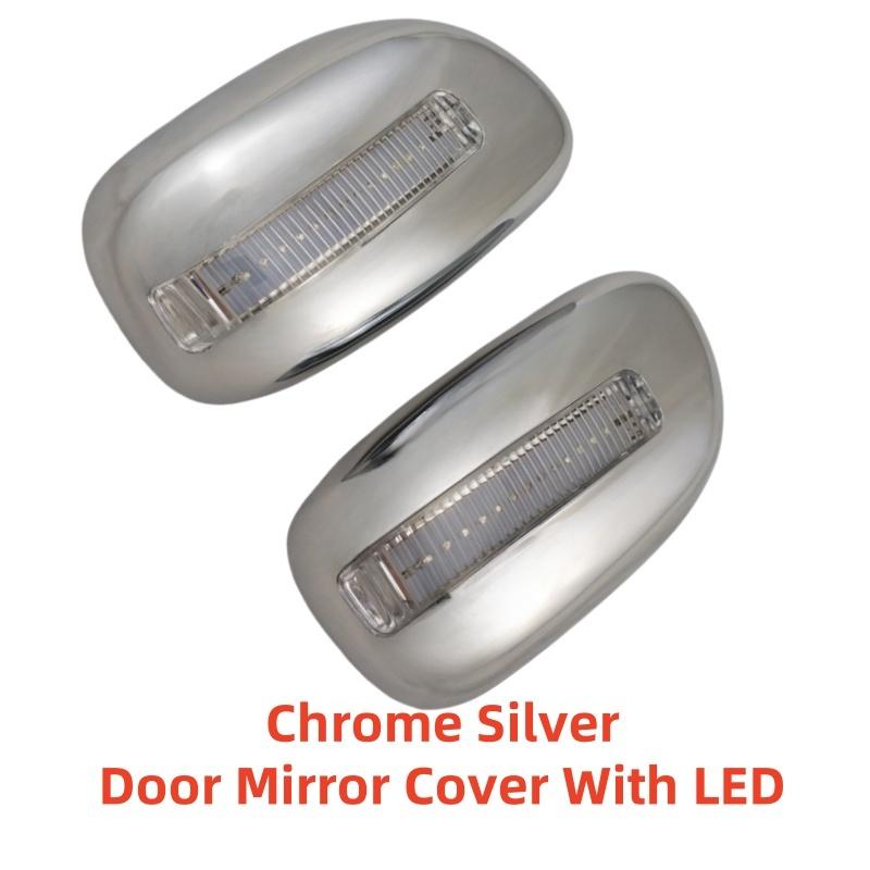 For Toyota Corolla Allex Allion 2001 2002 2003 2004 Car ABS Chrome Rearview Accessories Trim Door Mirror Covers With LED Light