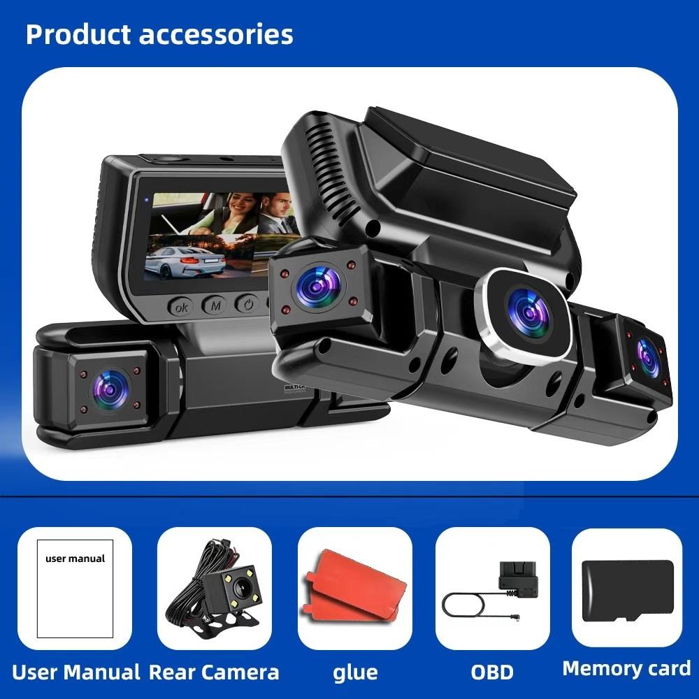 1080P Quad Dashcam mit 4-Kanal-Aufnahme, WiFi, Parkmodus & Smartphone-Synchronisation