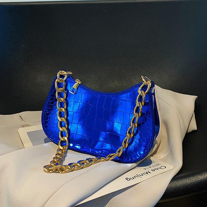 

Fashionable Underarm Women s Bag 2023 Summer New Casual Commuter Shoulder Bag Korean Style Chic Handbag синій