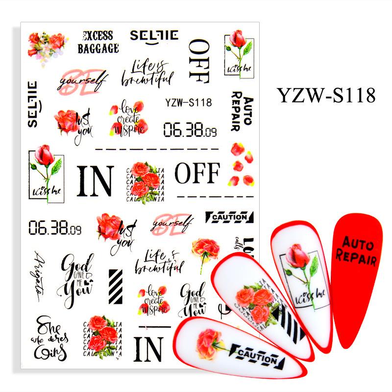 

1 аркуш клейкої наклейки для нігтів Наклейка для дизайну нігтів, прикраси для нігтів, аксесуари для нігтів