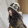 New Retro Hat Wool Hat Versatile Handmade Autumn and Winter Bucket Hat Fashion Warm Jacquard Knitted Head Hat