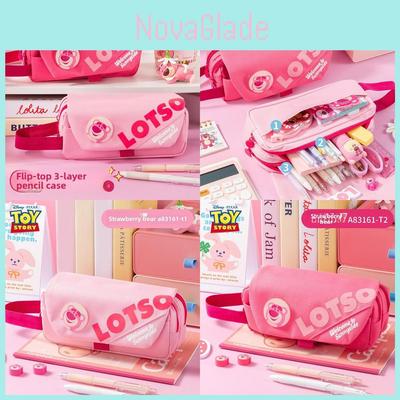 Lotso Three Layer Pencil Case With Large Capacity For Girls School Supplies