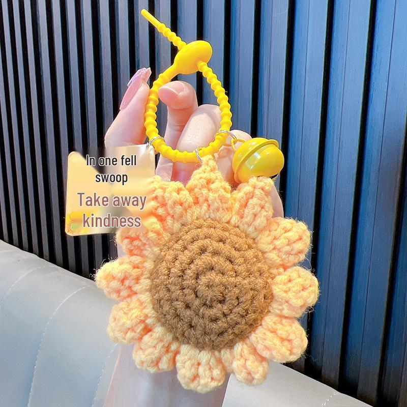 Hand-Woven Plush Persimmon Good Luck Keychain Pendant