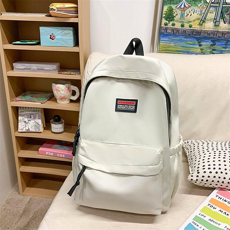 Plecak studencki damski prosty casualowy jednolity kolor o dużej pojemności