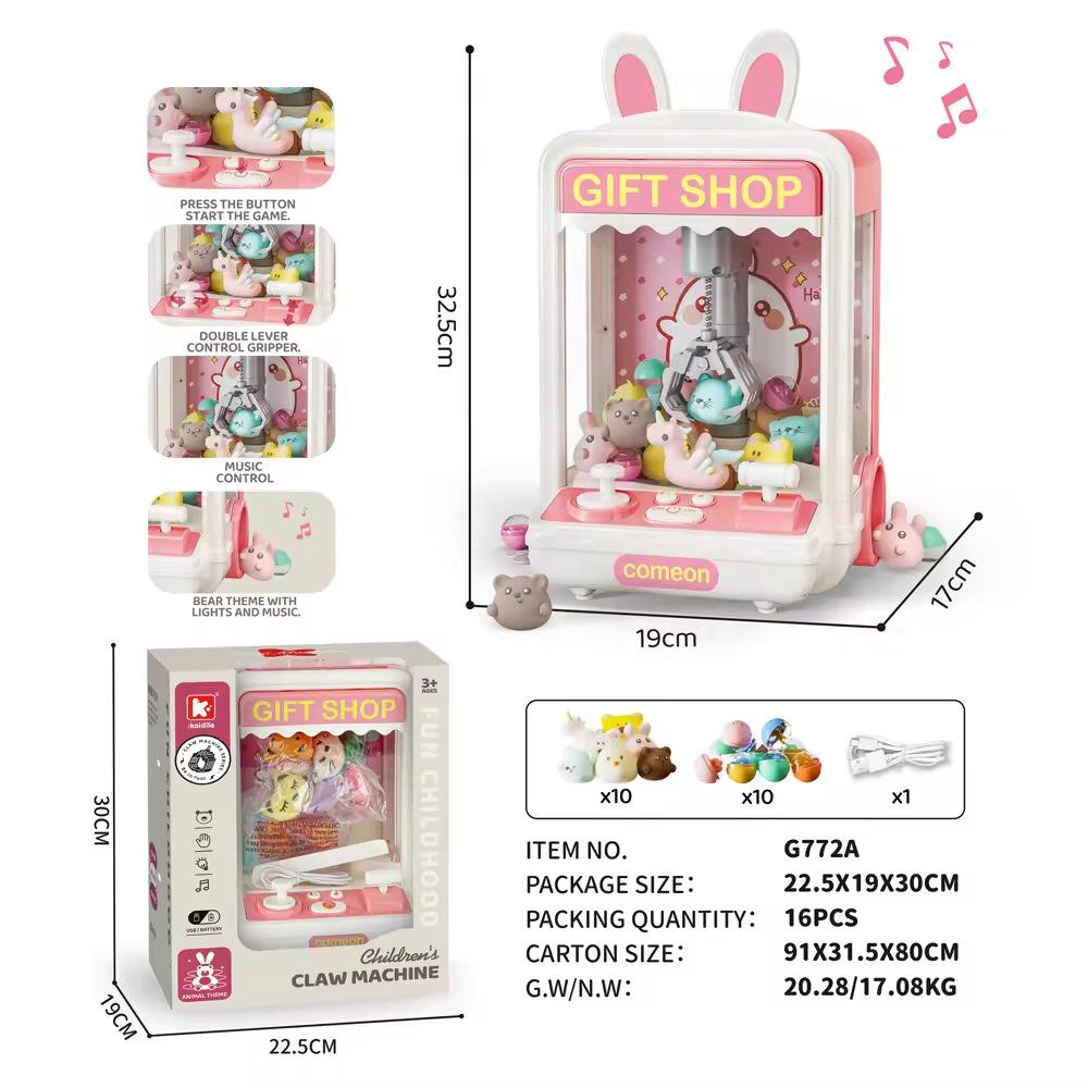 Doll Grabbing Machine Large Children'S Toy Clip Doll Egg Twisting Machine Girl Boy Mini Household Birthday Gift