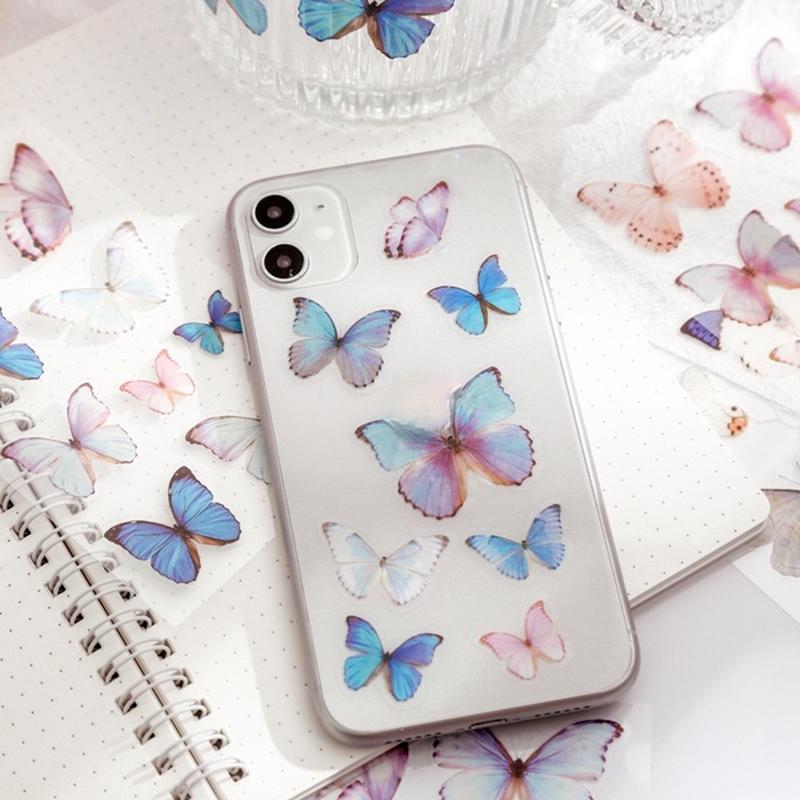 2Bag Butterfly Series Daily Deco Washi Diary Stickers Scrapbook Journal Doodling Stationery Hand Account