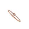 Rose Gold Women's Titanium Steel Bracelet Set - Non-Fading, Bestie Style