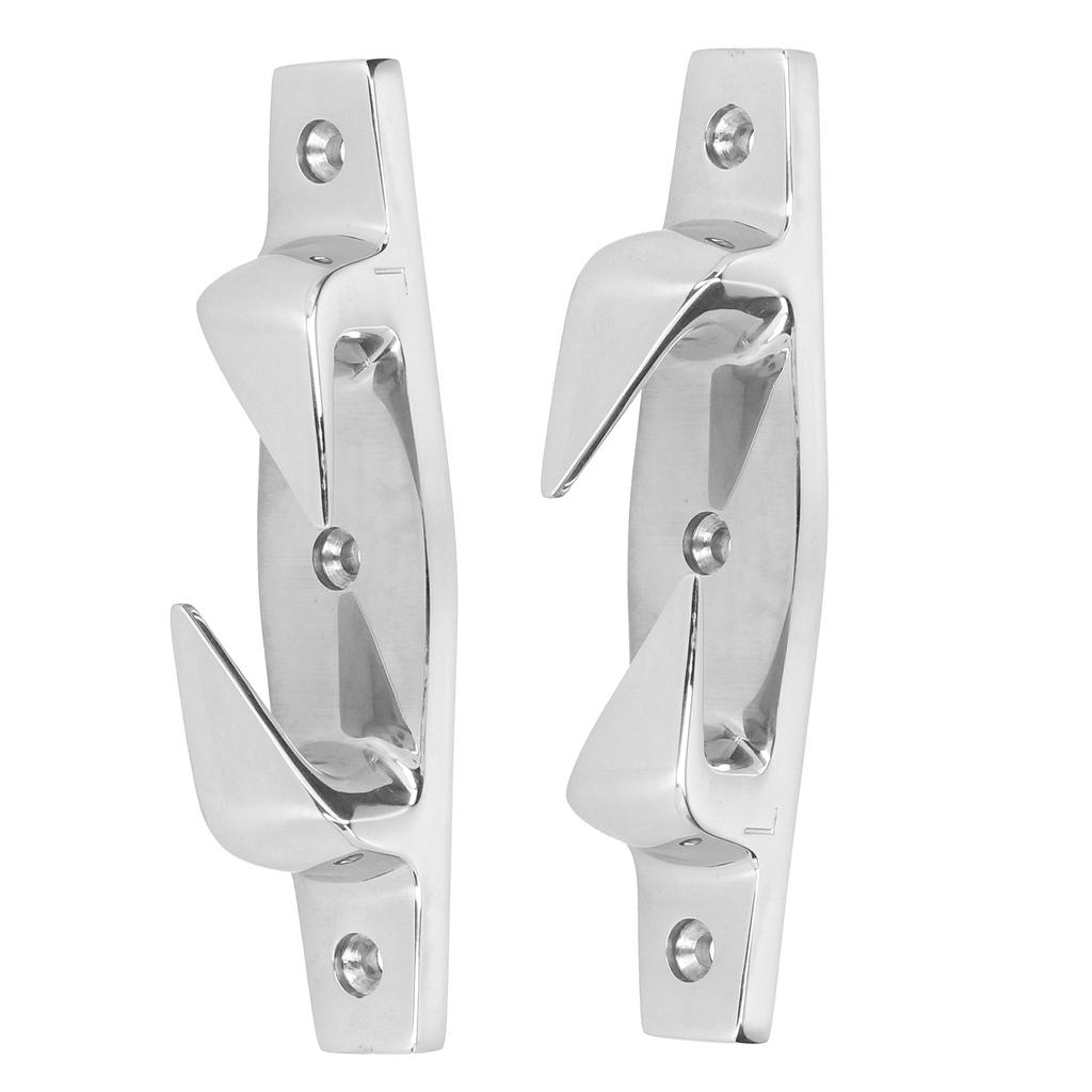 2pcs 6in Anchoring Mooring Cleats Left and Right Hollow Fair Stainless Steel Marine Boat Accessories