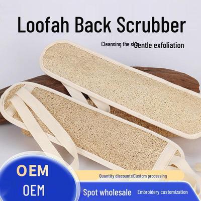 Weicher Luffa-Badeschwamm und Rückenschrubber-Gurt für Dusche und Bad