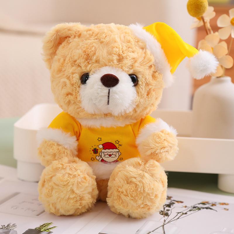 Cute Christmas Teddy Bear Doll Plush Teddy Bear Hug Bear Doll Children's Companion Soothing Ragdoll Doll