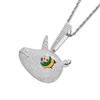 Popular Fashion and Personalized Unicorn Pendant From Europe and America Cute Color with Big Eyes and Micro Inlaid Zircon