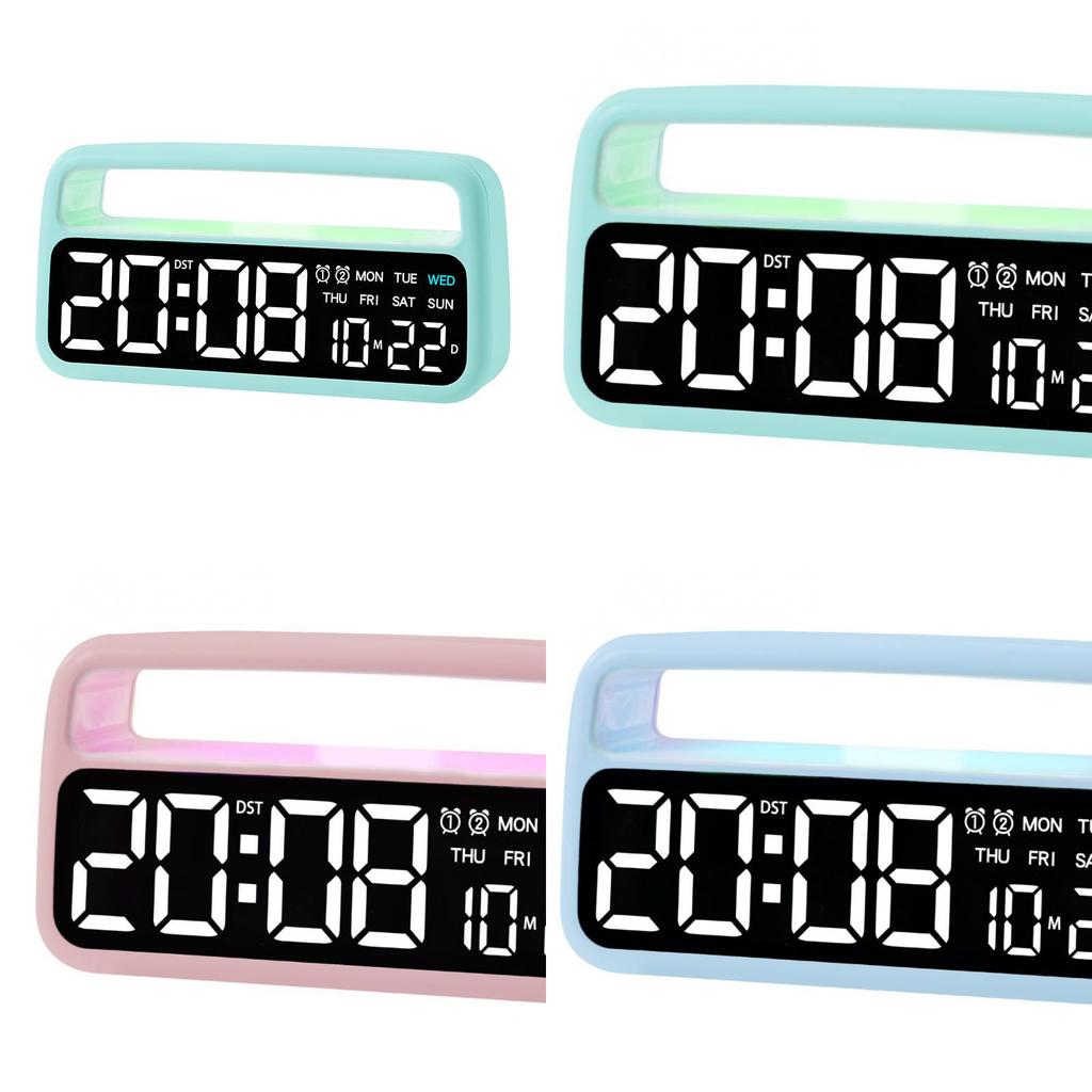 Modern Minimalist Led Digital Alarm Clock With Calendar And Night Light For Bedroom Decor